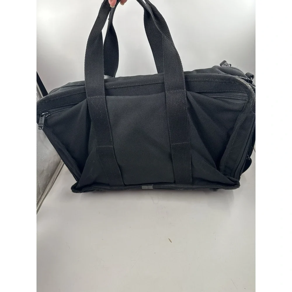 TUMI men's Black Briefcase Laptop Bag Nylon